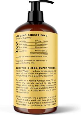 Show full view: Wonder Paws Fish Oil Skin, Joint, Immune & Heart Health Liquid Supplement for Dogs, 16-fl oz bottle slide 10 of 11