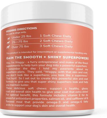 Show full view: Wonder Paws Skin & Coat Soft Chews Supplement for Dogs, 70 count slide 9 of 10