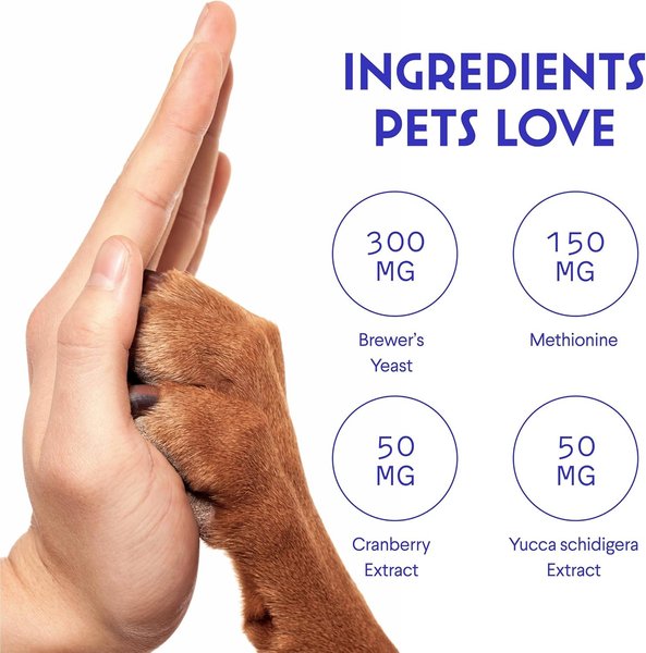 Show full view: Wonder Paws Grass Hero Burn Spot Treatment & Urinary Health Soft Chews Supplement for Dogs, 60 count slide 5 of 9