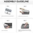 Show in main carousel: Bedsure Orthopedic Bolster Dog Sofa Bed with Removable Cover, Grey, X-Large slide 7 of 11