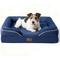 Show in main carousel: Bedsure Orthopedic Bolster Dog Sofa Bed with Removable Cover, Navy Blue, Medium slide 1 of 10