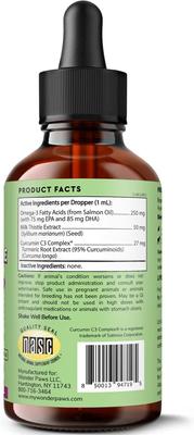 Show full view: Wonder Paws Superhero Milk Thistle Liver & Kidney Health Liquid Supplement for Dogs, 4-fl oz bottle slide 3 of 10