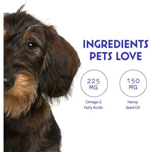 Wonder Paws Hemp Oil with Wild Salmon Oil, Calming Hemp Supplement for Dogs, 2-fl oz bottle