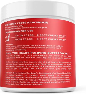 Show full view: Wonder Paws Cardio Support Soft Chews Supplement for Dogs, 90 count slide 9 of 10