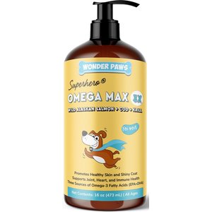 Wonder Paws Fish Oil Skin, Joint, Immune & Heart Health Liquid Supplement for Dogs, 16-fl oz bottle