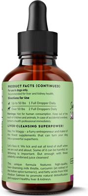 Show full view: Wonder Paws Superhero Milk Thistle Liver & Kidney Health Liquid Supplement for Dogs, 2-fl oz bottle slide 9 of 10