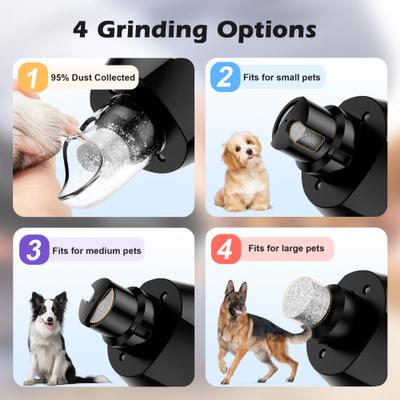 Show full view: Bousnic Whisper Quiet 6-Speed Nail Grinder for Dogs & Cats with 2 LED Light, Yellow slide 6 of 8