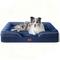 Show in main carousel: Bedsure Orthopedic Bolster Dog Sofa Bed with Removable Cover, Navy Blue, Large slide 1 of 11
