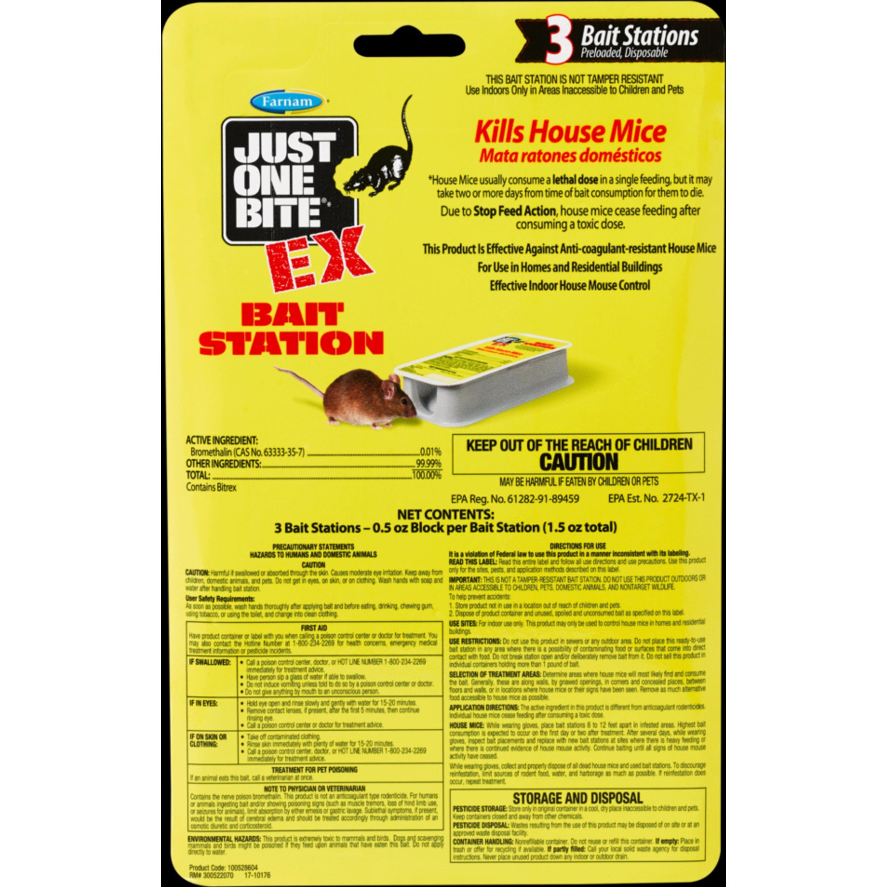 Farnam Just One Bite EX Bait Station, 6 count bundle