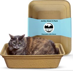 Luli & Cat Disposable Litter Boxes, Brown, Jumbo, 4 count slide 2 of 7