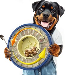 KADTC Puzzle Bowl Puzzle Dog Toy, Blue