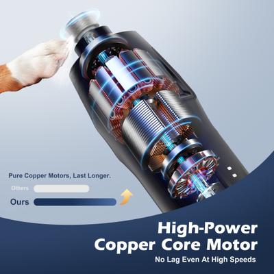 Show full view: Bousnic Whisper Quiet 6-Speed Nail Grinder for Dogs & Cats with 2 LED Light, Black slide 3 of 8