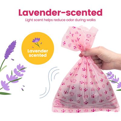 Show full view: Pawview Dog Poop Bags, Lavender Scented, Pink, 8 rolls /120 bags slide 6 of 10