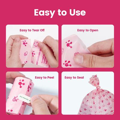 Show full view: Pawview Dog Poop Bags, Lavender Scented, Pink, 8 rolls /120 bags slide 4 of 10