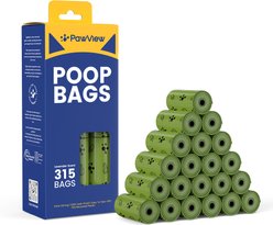Pawview Dog Poop Bags, Lavender Scented, Green, 21 rolls/315 bags