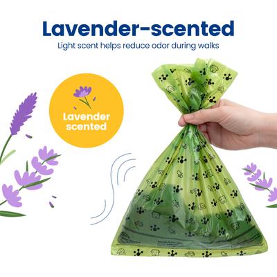 Show full view: Pawview Dog Poop Bags, Lavender Scented, Green, 21 rolls/315 bags slide 7 of 11