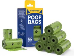 Pawview Dog Poop Bags, Lavender Scented, Green, 8 rolls /120 bags