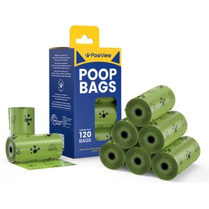Pawview Dog Poop Bags, Lavender Scented, Green, 8 rolls /120 bags