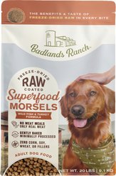 Badlands Ranch Superfood Complete Raw Coated Morsels Wild Fish Dry Dog Food, 20-lb bag