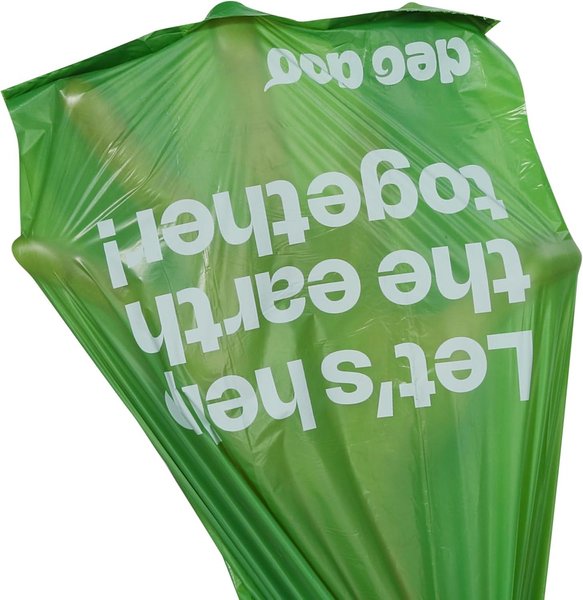 Show full view: Deo Doo Dog Poop Bags with Handles, Unscented, 300 count, Green slide 4 of 6