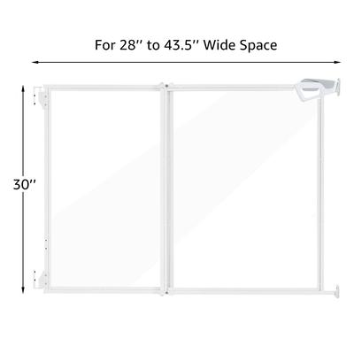 Show full view: Unipaws Extendable Transparent Dog Gate, White slide 2 of 8
