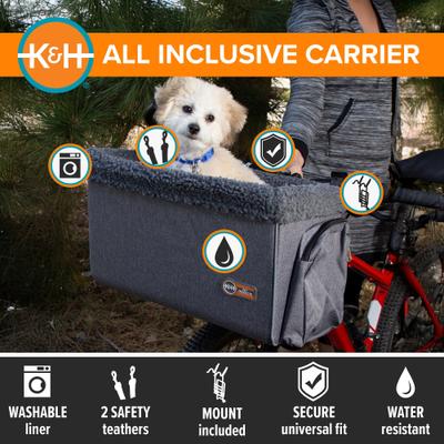 Show full view: K&H Pet Products Travel Dog Bike Basket, Large slide 4 of 12