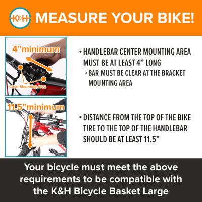 Show full view: K&H Pet Products Travel Dog Bike Basket, Large slide 5 of 12