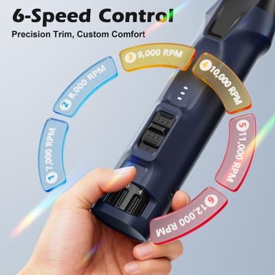 Show full view: Bousnic Whisper Quiet 6-Speed Nail Grinder for Dogs & Cats with 2 LED Light, Dark Blue slide 2 of 8