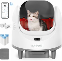 Aoruefar Open-Top Self Cleaning Cat Litter Box, Large