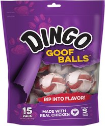 Dingo Goof Balls Chicken Flavor Dog Treat, 15 count slide 1 of 5