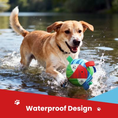 Show full view: Nocciola PIFA 2026 World Cup Soccer Interactive Durable Tug & Fetch Squeaky Ball Dog Toy, Multicolor Edition, Medium: 6-in slide 5 of 6