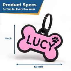 GoTags Personalized Silicone Bone Dog ID Tag, Large, Gray slide 2 of 7