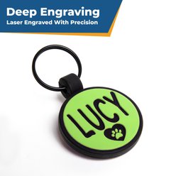 GoTags Personalized Silicone Round Dog & Cat ID Tag, Large, Purple slide 2 of 7