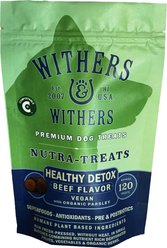 Withers & Withers Plant-Based Formula, Vegan Roast Beef with Organic Parsley Dog Chews, 6-oz bag, 120 count