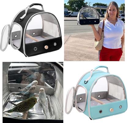 Show full view: Halinfer Portable Bird Travel Carrier Cage, 1-lb bag, Black slide 4 of 7