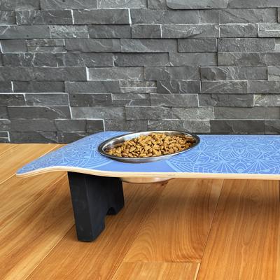 Show full view: Funky Flies Dream Catcher SkateBowls Stainless Steel Elevated Dog Bowls, 3-cup, Purple slide 3 of 11