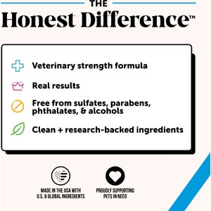 Pet Honesty Chlorhexidine Antibacterial Itchy Skin, Allergy Relief & Sensitive Skin Dog Shampoo, 16-fl oz bottle