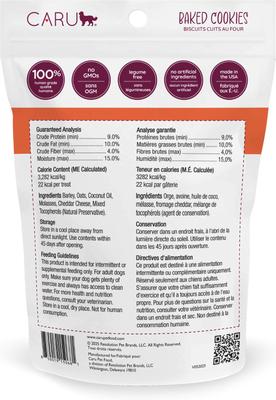 Show full view: Caru Cheddar Cheese Baked Cookie Dog Treats, 4-oz bag slide 3 of 8