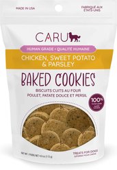Caru Chicken, Sweet Potato & Parsley Baked Cookie Dog Treats, 4-oz bag