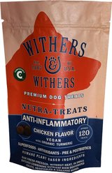 Withers & Withers Plant-Based Formula, Vegan Roast Chicken with Organic Turmeric Dog Chews, 6-oz bag, 120 count