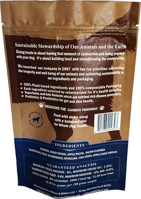 Show full view: Withers & Withers Plant-Based Formula, Vegan Roast Bacon with Organic Spirulina Dog Chews, 6-oz bag, 120 count slide 3 of 10