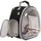 Show in main carousel: Halinfer Clear Space Capsule Bubble Window Cockatiel Backpack Carrier with Standing Perch & Metal Tray, 2-lb bag, Black slide 1 of 7