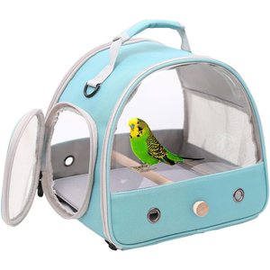 Halinfer Portable Bird Travel Carrier Cage, 1-lb bag, Green