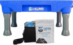 Blue-9 Happy Dog Starter Bundle includes KLIMB Training Platform, Traction Mat, Inspire Training Treat Pouch & Training Treats, Blue