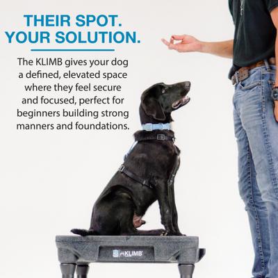 Show full view: Blue-9 Happy Dog Starter Bundle includes KLIMB Training Platform, Traction Mat, Inspire Training Treat Pouch & Training Treats, Black slide 4 of 8