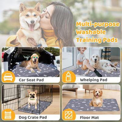 Show full view: HOMAGICO Super Absorbent Non-Slip Washable Dog Pee Pads with Leash, Gray, 72 x 72-in, 1 slide 5 of 6