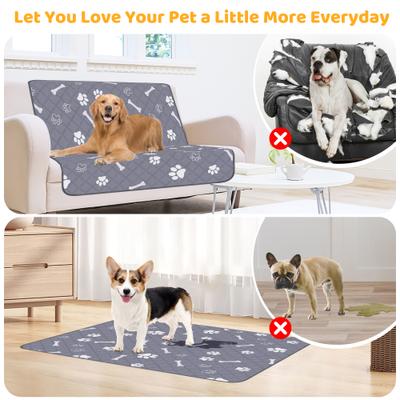 Show full view: HOMAGICO Super Absorbent Non-Slip Washable Dog Pee Pads with Leash, Gray, 72 x 72-in, 1 slide 4 of 6