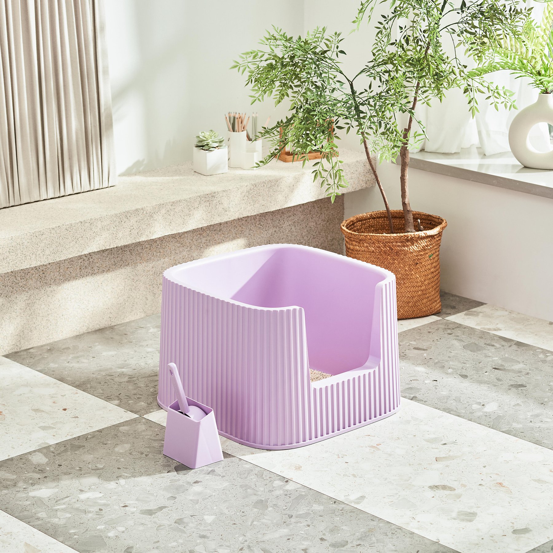 Michu Container Cat Litter Box with Scoop, XX-Large: 8-lb box, Stella