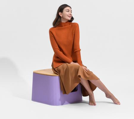 Show full view: Michu Container Cat Litter Box with Scoop & Lid, XX-Large: 23-lb box, Stella slide 3 of 5