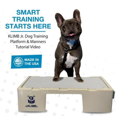 Show full view: Blue-9 KLIMB Jr. Professionally Designed Dog Training Platform & Manners Video Tutorial, Tan slide 2 of 8